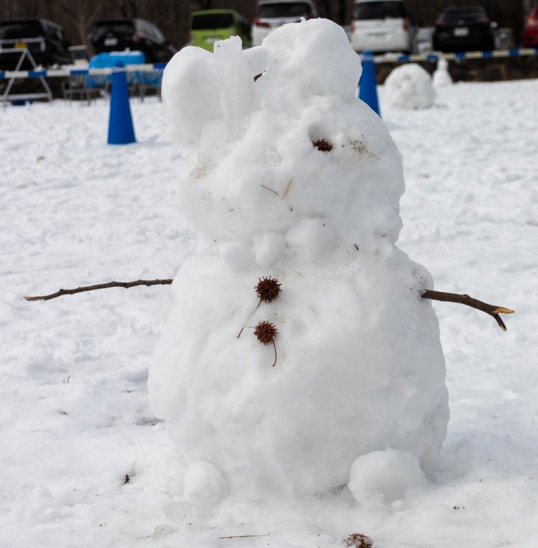 雪とチュロスと。