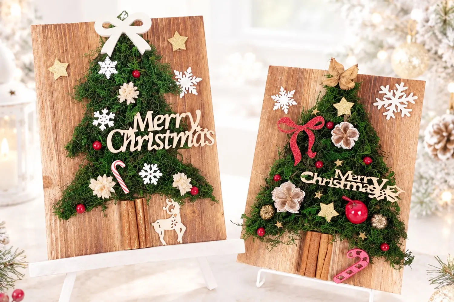 Xmasキャンバスツリー&ウッドベースツリー