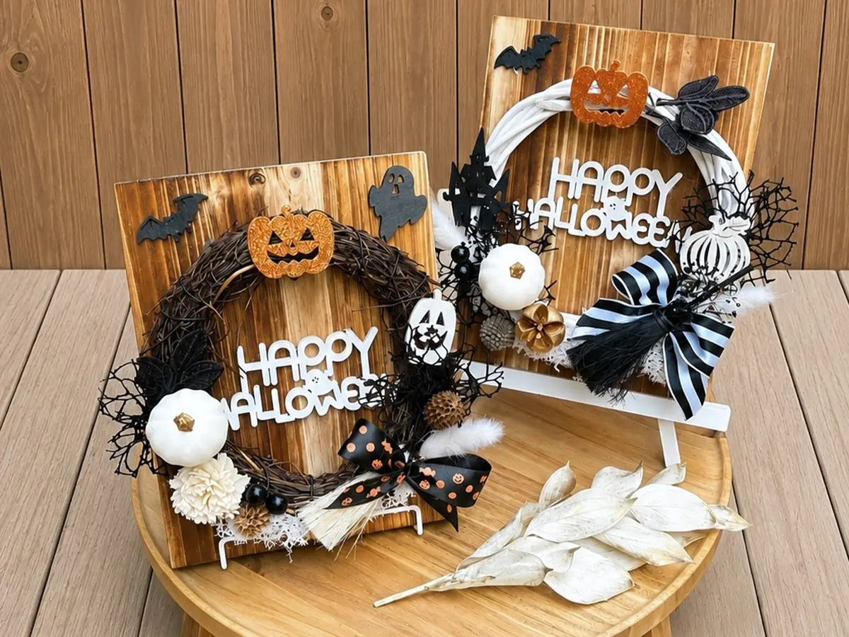 森のハロウィンリース