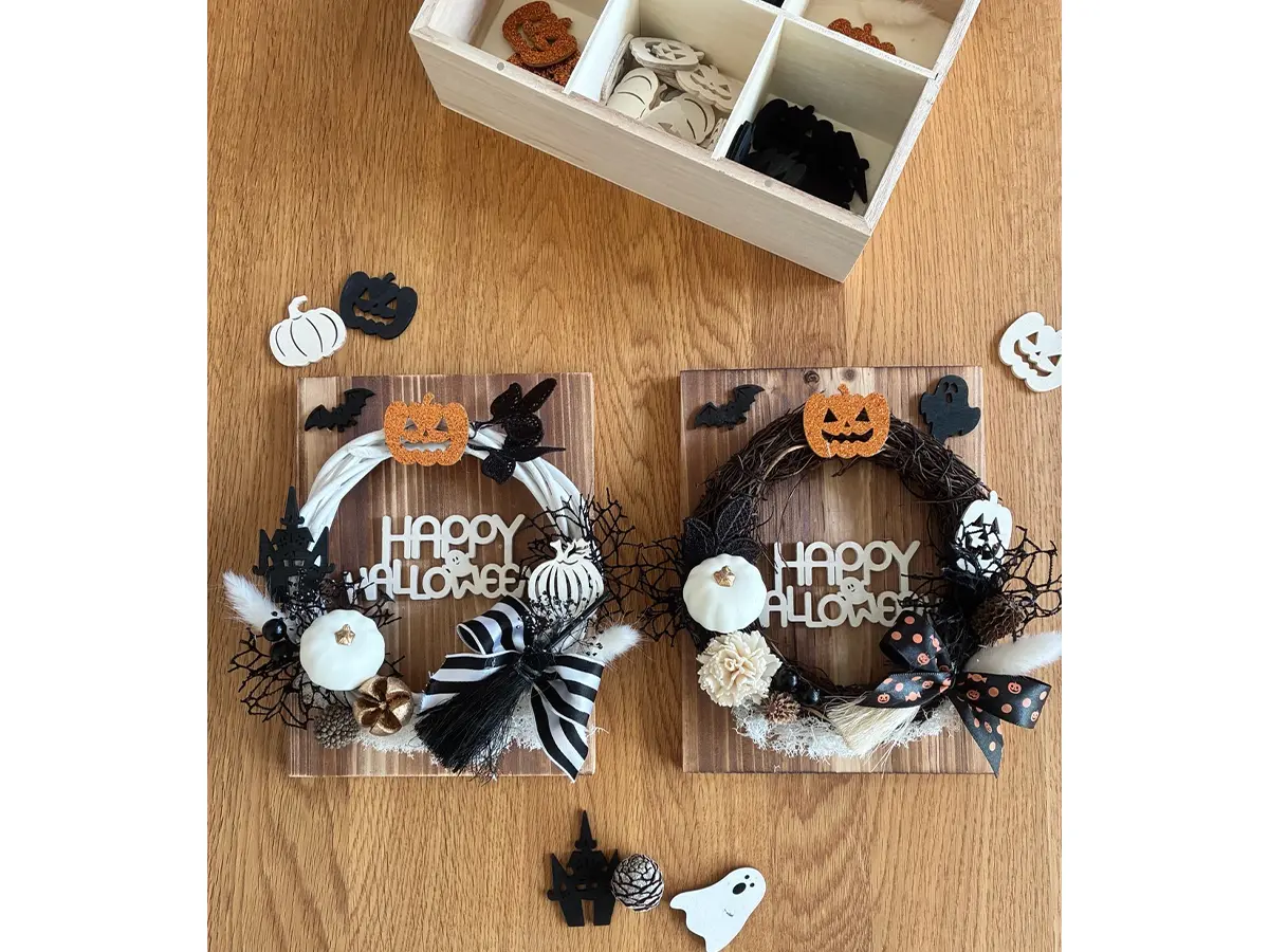 森のハロウィンリース